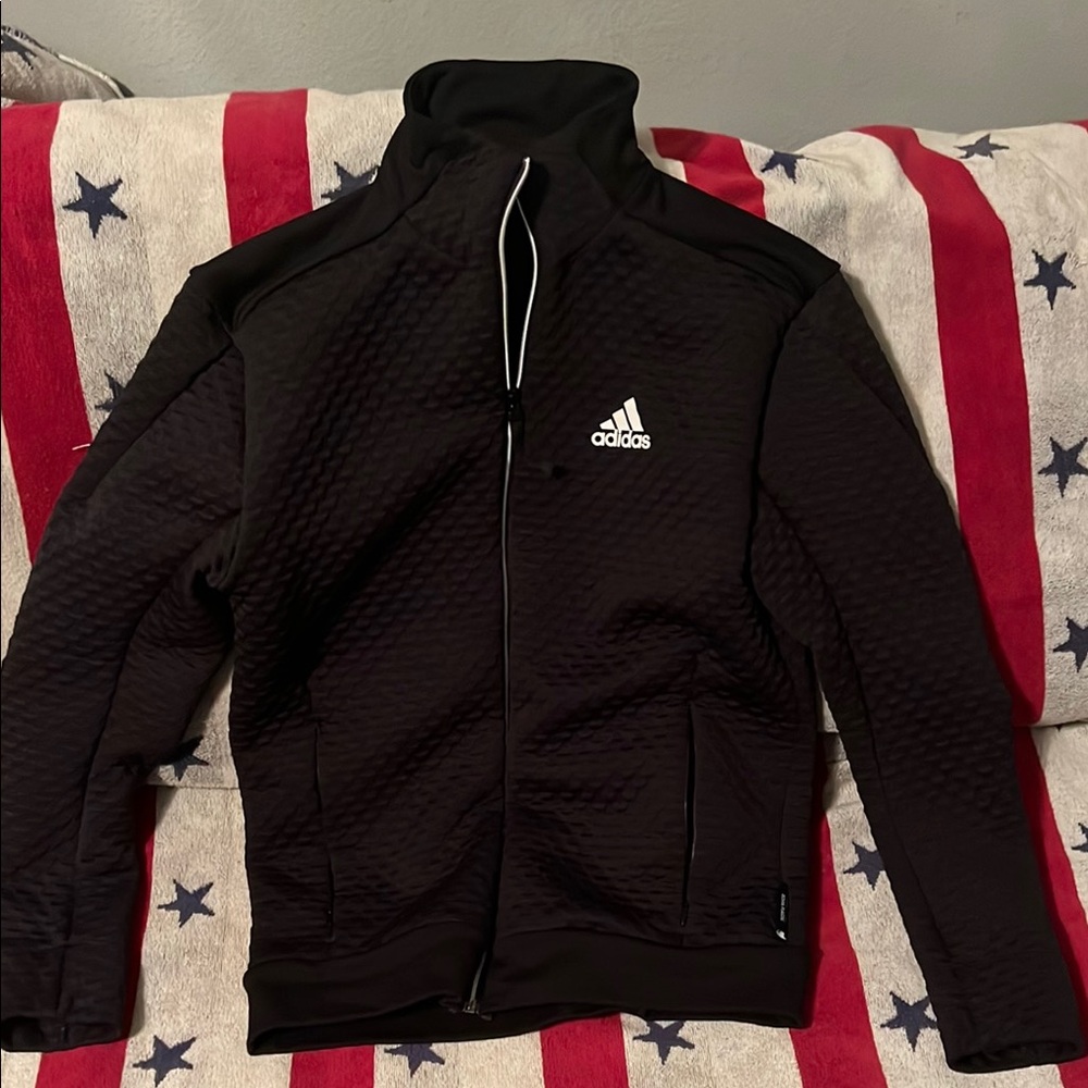 Adidas Black Textured Jacket
